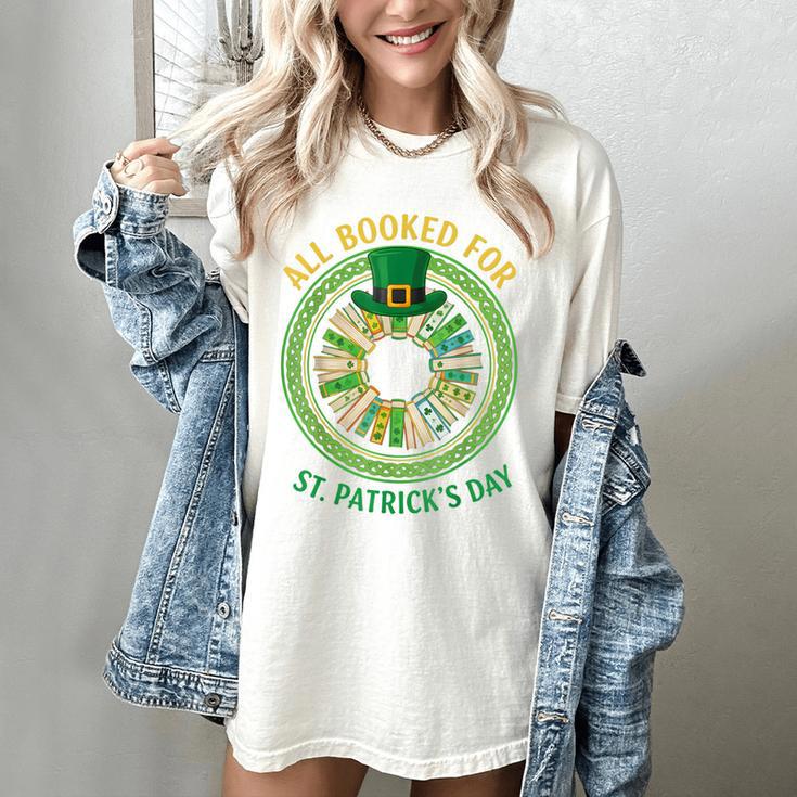 Bookworm Irish All Booked For St Patrick's Day Book Lover Women's Comfort Colors T-Shirt