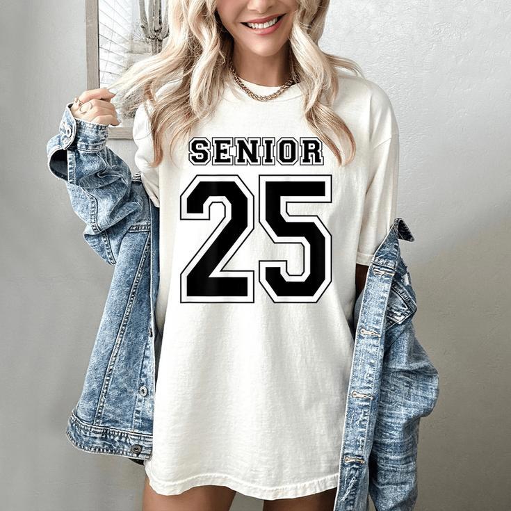 Class Of 2025 High School Senior 25 On Back Graduation Women's Comfort Colors T-Shirt
