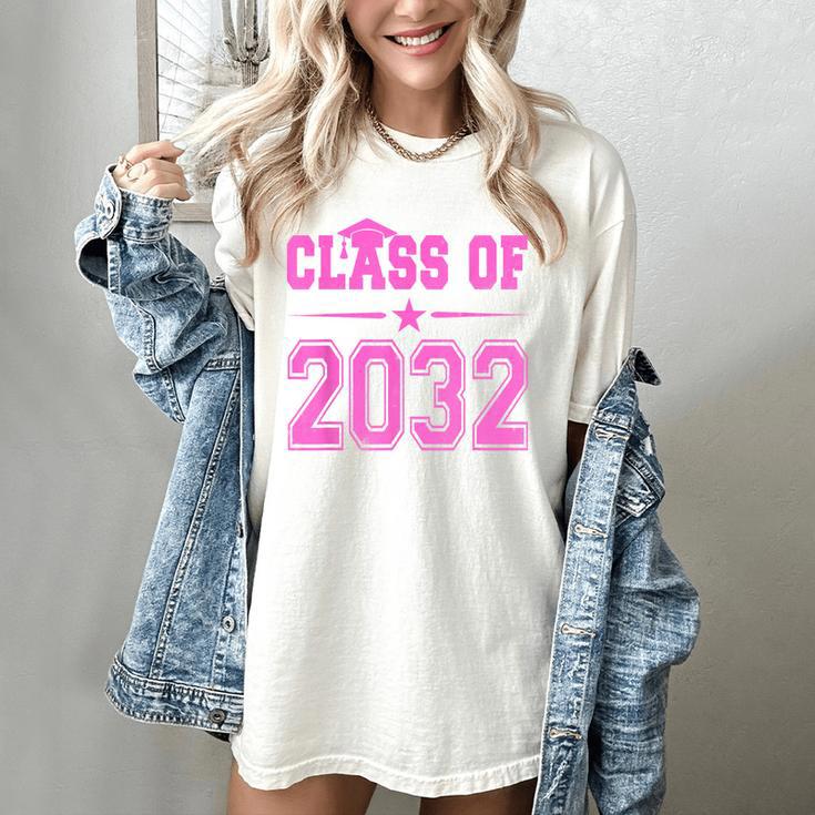 Class Of 2032 Pink Girls Shirt Graduation Women's Comfort Colors T-Shirt