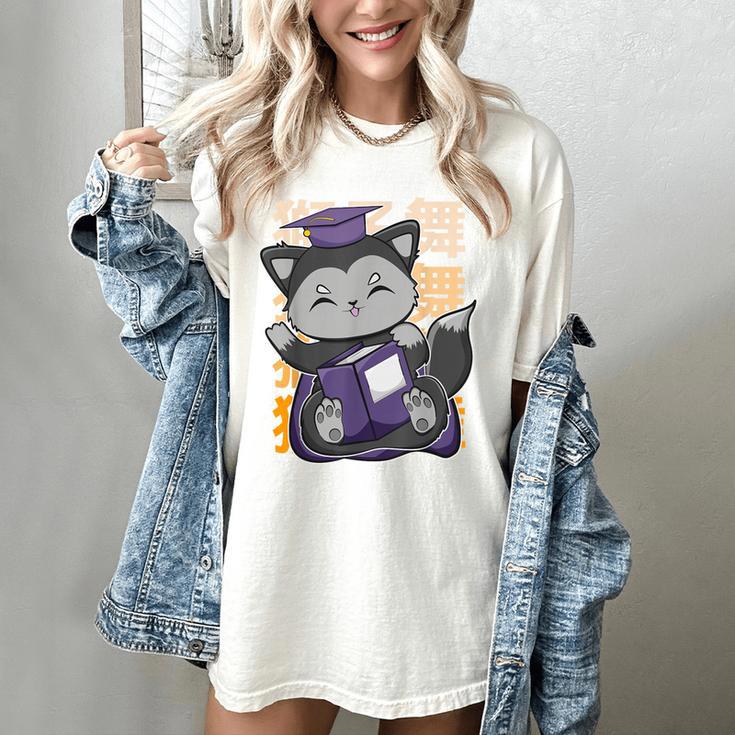 Cute Anime Fox Graduate Of A Class For Graduation Women's Comfort Colors T-Shirt