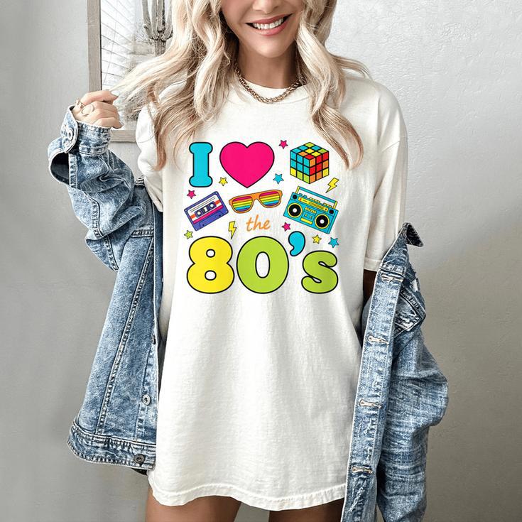 Dad I Love The 80's Retro 80s Nostalgia For Dad Women's Comfort Colors T-Shirt