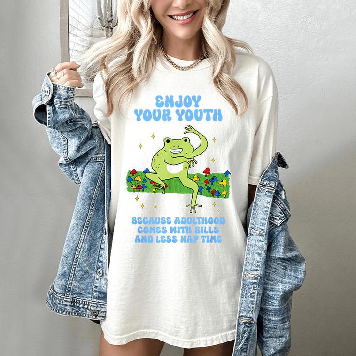 Enjoy Adulthood Comes With Bills Nostalgia Regret Women's Comfort Colors T-Shirt
