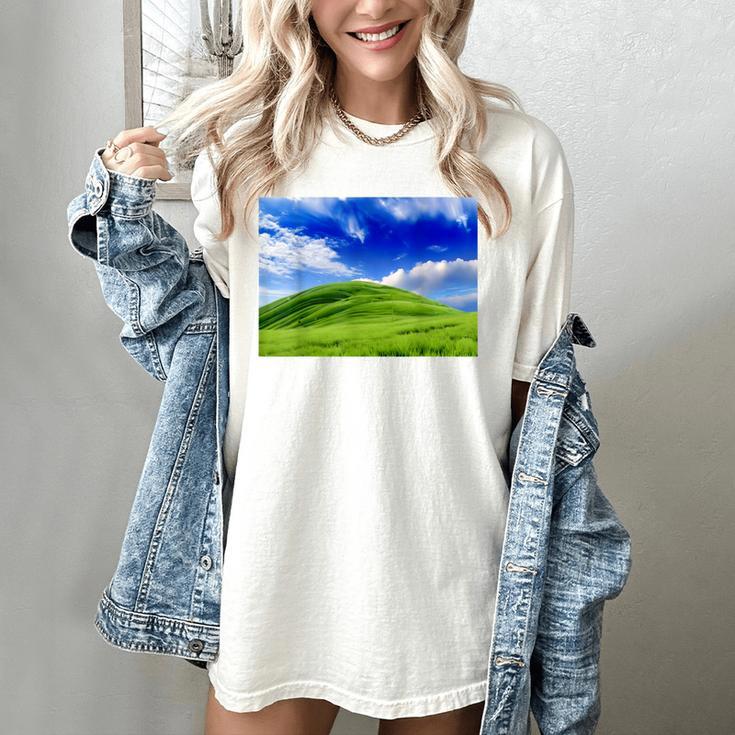Frutiger Aero Meadow Aesthetic Y2k 2000s Ironic Nostalgic Women's Comfort Colors T-Shirt