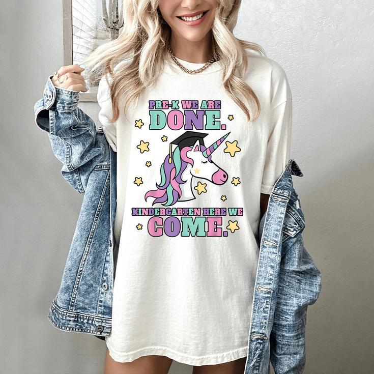 Girls Pre-K Graduation Magical Unicorn Women's Comfort Colors T-Shirt