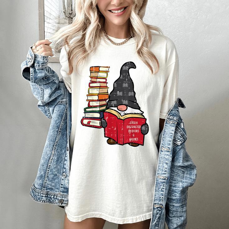 Gnome Read Reading Book Librarian Across America Women Kids Women's Comfort Colors T-Shirt