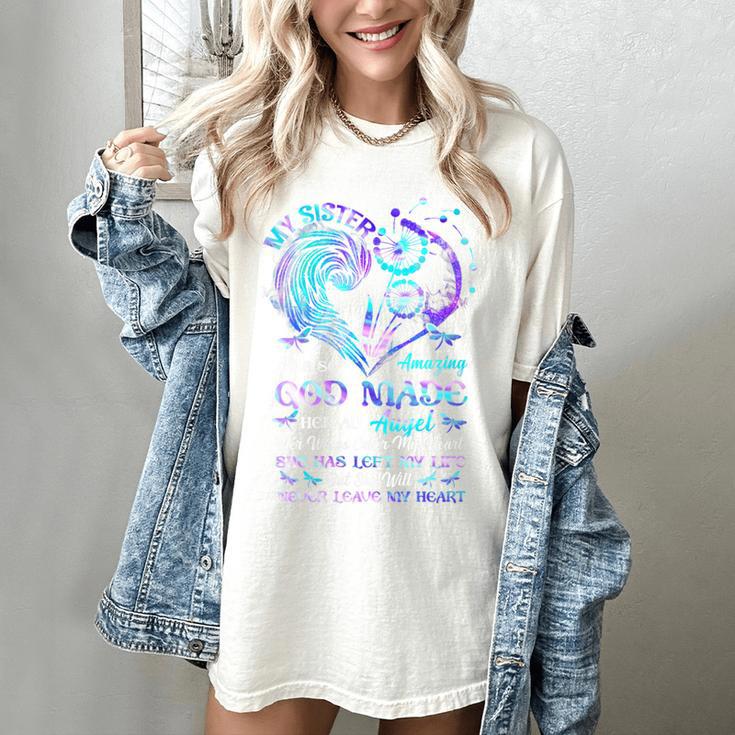 God Made-My Sister An Angel In Heaven In Memory Christian Women's Comfort Colors T-Shirt