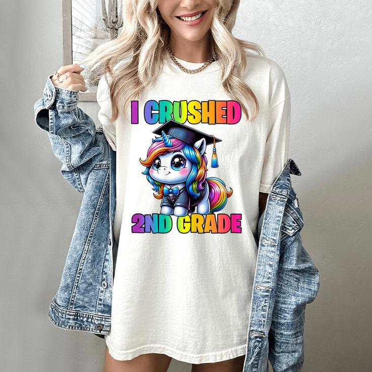 Graduation I Crushed 2nd Grade Unicorn Girls Grad Magical Women's Comfort Colors T-Shirt