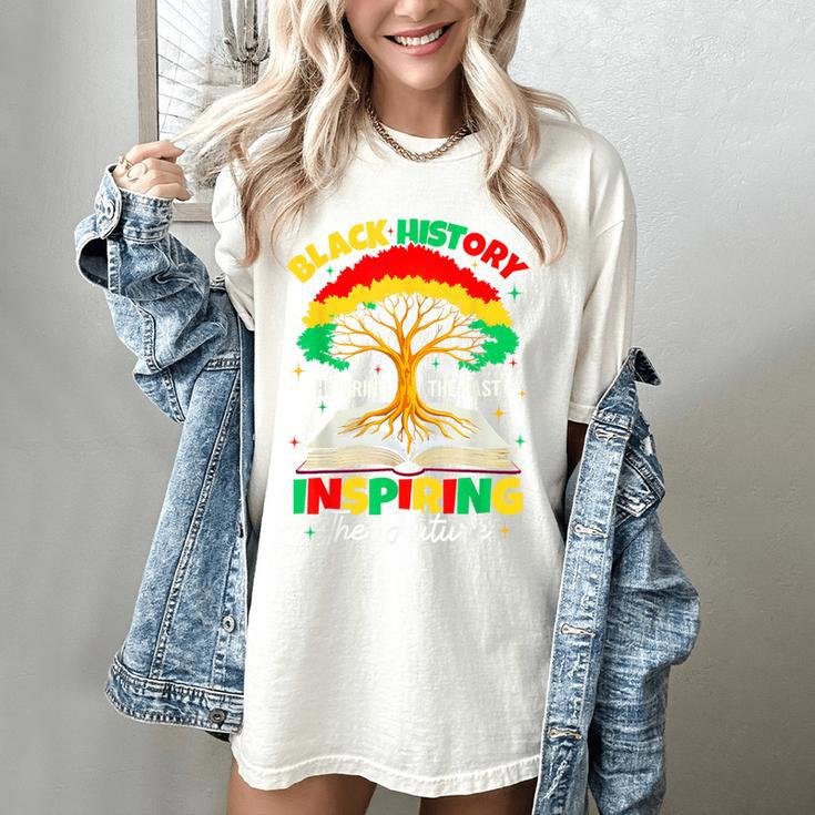 Honoring Past Inspiring Future History Month Book Tree Women's Comfort Colors T-Shirt