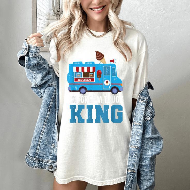 Ice Cream Truck King Nostalgia Summer Ice Cream Truck Driver Women's Comfort Colors T-Shirt