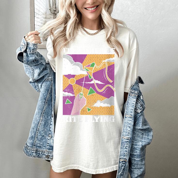 I'd Rather Be Kite Flying Throwback Hobby Memory Kite Women's Comfort Colors T-Shirt