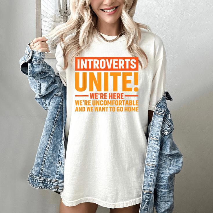 Introvert Antisocial Sarcasm Introverts Unite Anti Social Women's Comfort Colors T-Shirt