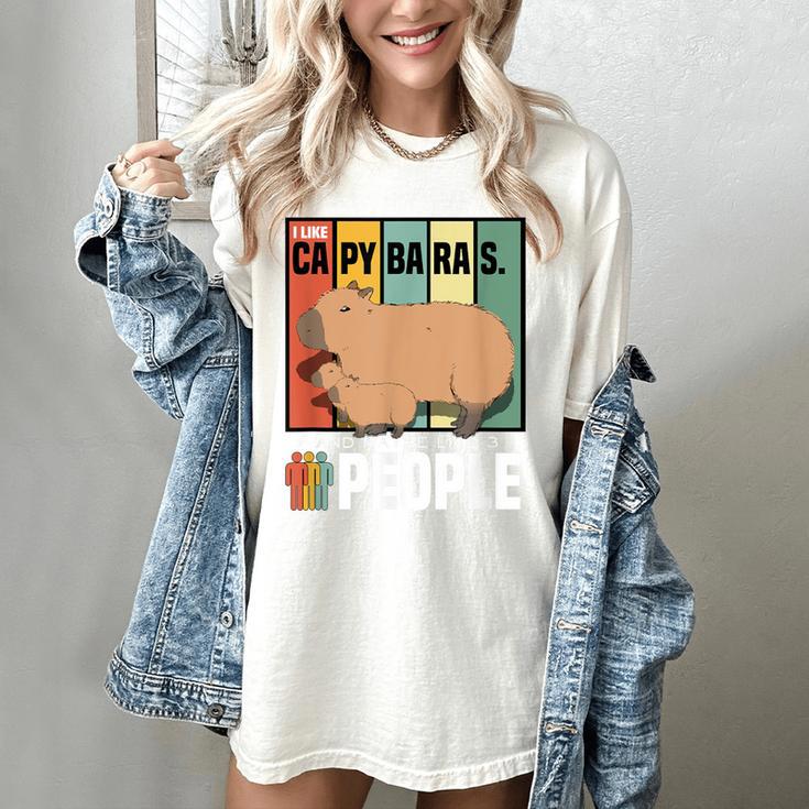 Introvert Capybara Rodent Animal Lover Antisocial Retro Women's Comfort Colors T-Shirt
