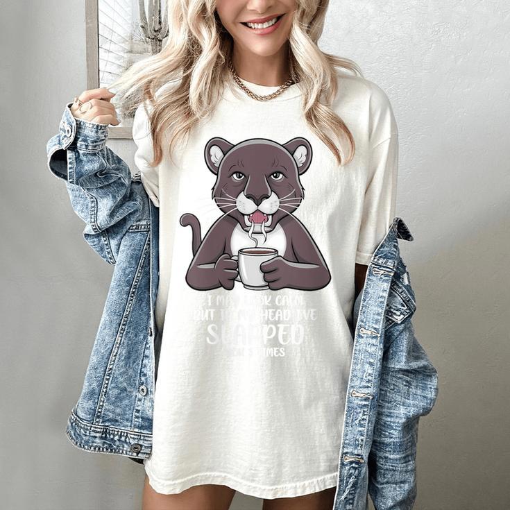 Introvert Panther And Coffee Lovers Women's Comfort Colors T-Shirt
