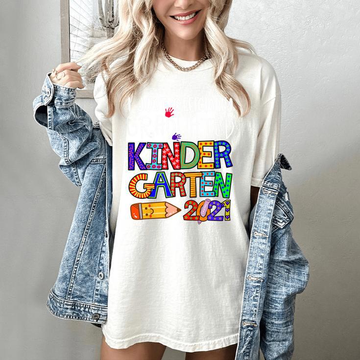 Kids Kindergarten Graduation Class Of 2021 Shirt I Just Graduated Women's Comfort Colors T-Shirt