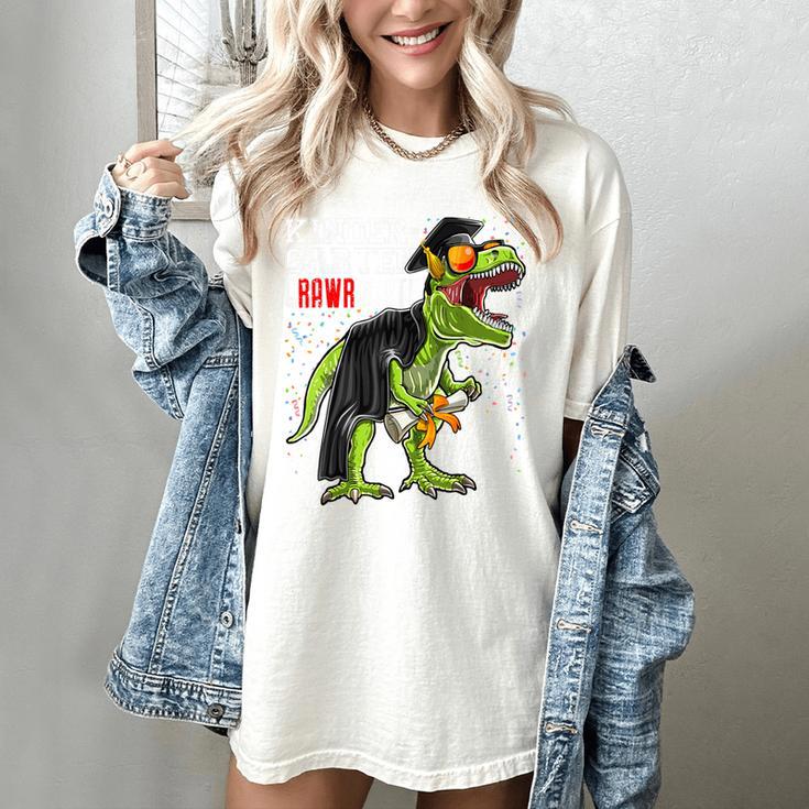 Kindergarten Grawrduate Dinosaur Graduation Cap Shirt Women's Comfort Colors T-Shirt