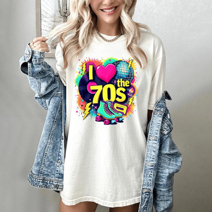 I Love The 70s Retro Cassette Roller Vinyl Nostalgia Vibes Women's Comfort Colors T-Shirt