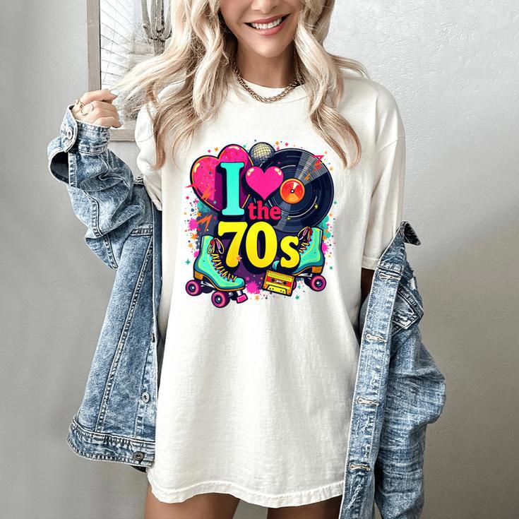 I Love The 70s Vintage Cassette Roller Vinyl Nostalgia 70s Women's Comfort Colors T-Shirt