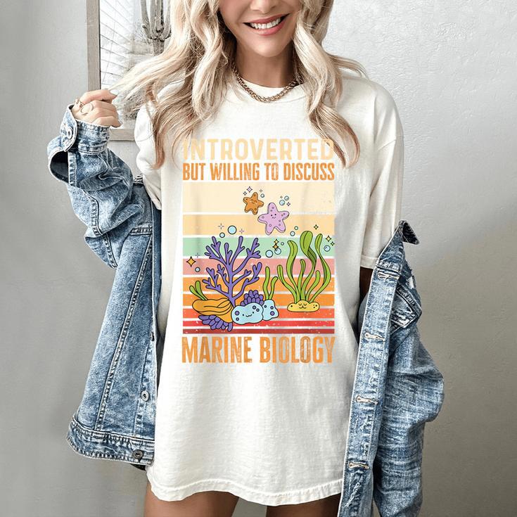 Marine Biology Ocean Introvert Marine Biologist Women's Comfort Colors T-Shirt