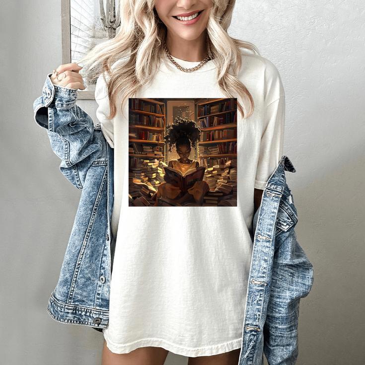 Melanin Afro Women Educated Reading Book History Women's Comfort Colors T-Shirt