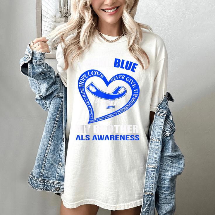 In My Memory Of My Brother ALS AWARENESS Women's Comfort Colors T-Shirt