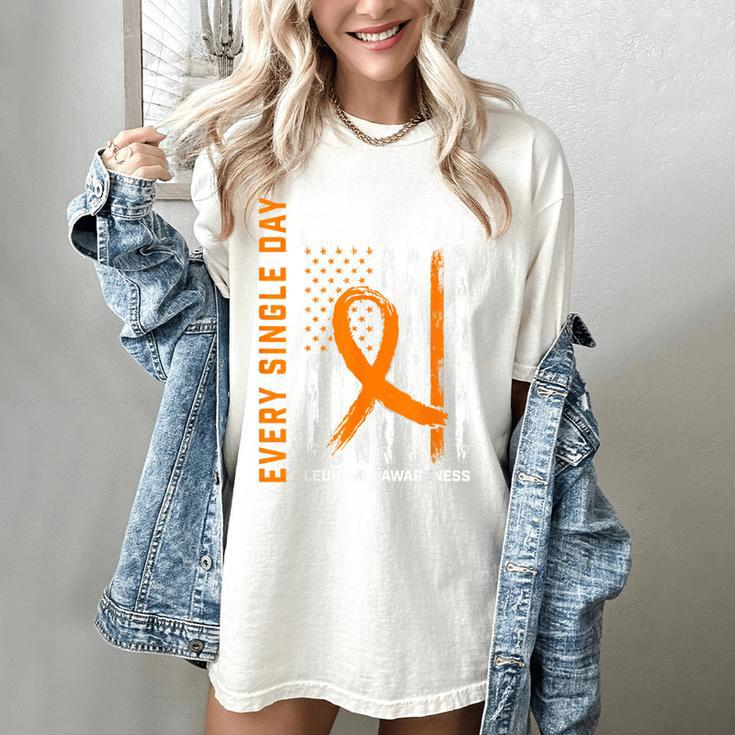 In Memory Of Friend Leukemia Awareness Products Flag Shirts Women's Comfort Colors T-Shirt