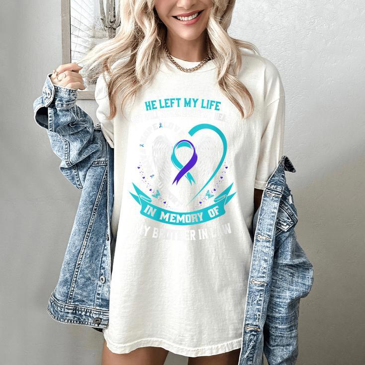 In Memory Loss Of Brother In Law Memorial Suicide Awareness Women's Comfort Colors T-Shirt