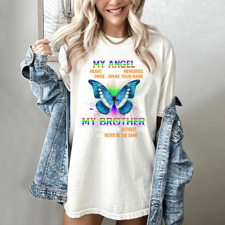 I Miss My Brother My Angel In Heaven Memory Of My Brother Women's Comfort Colors T-Shirt
