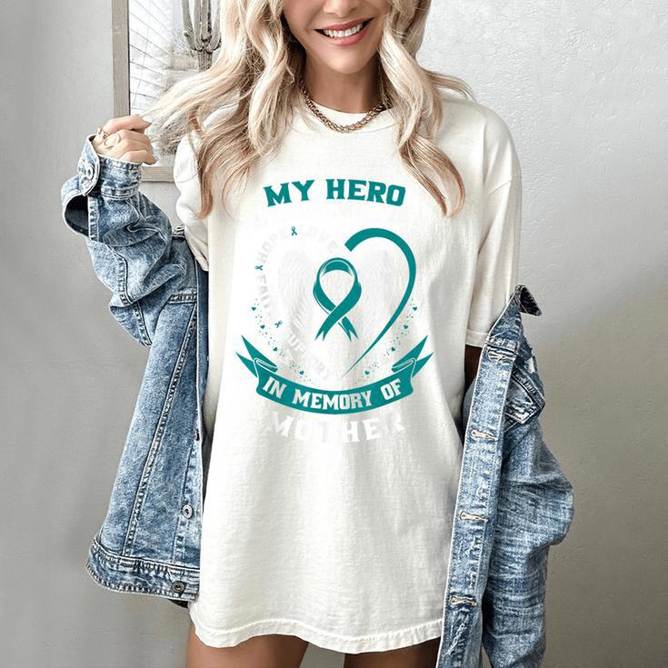 Mom In Memory Of My Mother Ovarian Cancer Shirts Tshirt Tees Women's Comfort Colors T-Shirt