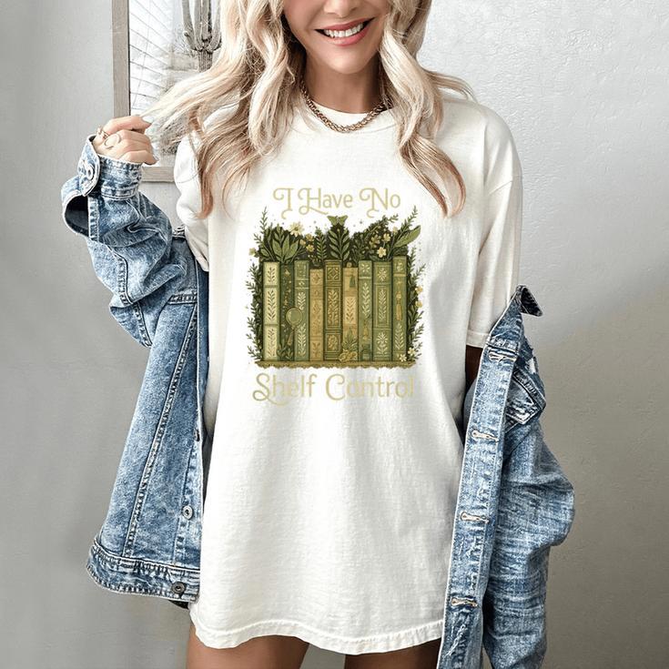 I Have No Shelf Control Vintage Botanical Books Graphic Women's Comfort Colors T-Shirt