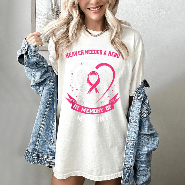 Pink In Memory Of Loving Aunt Breast Cancer Memorial Women's Comfort Colors T-Shirt