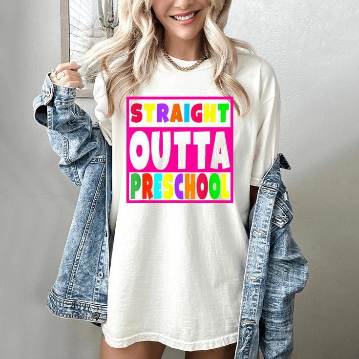 Pink STRAIGHT OUTTA Preschool PRE-K Graduation Women's Comfort Colors T-Shirt