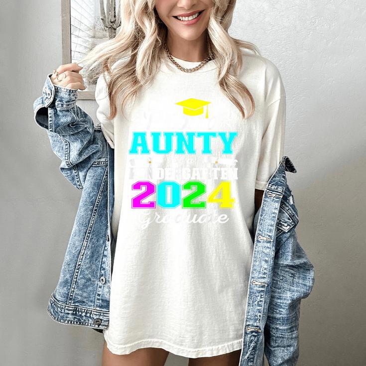 Proud Aunty Of Kindergarten Graduate 2024 Graduation Aunty Women's Comfort Colors T-Shirt