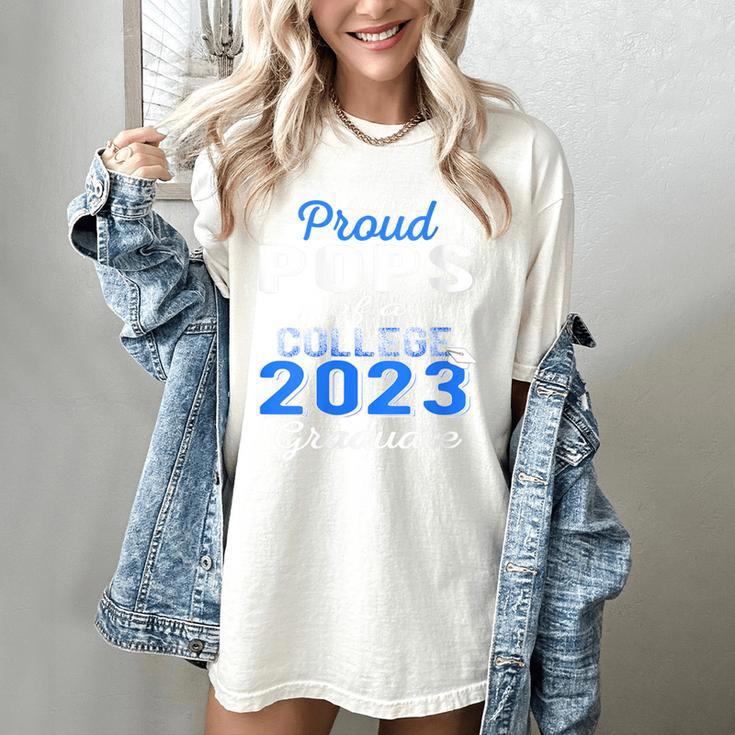Proud Pops Of 2023 College Graduate Family 23 Graduation Women's Comfort Colors T-Shirt