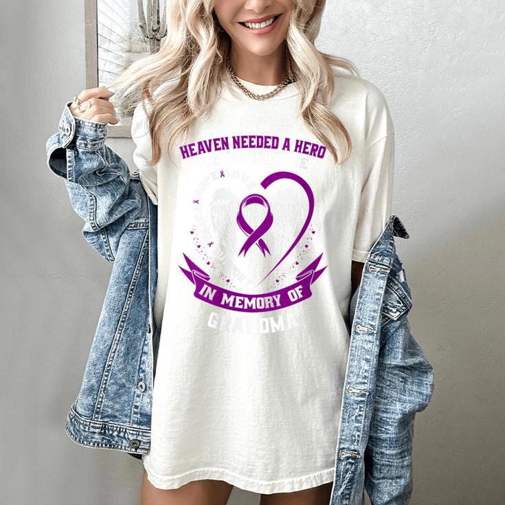 Purple In Memory Of Grandma Pancreatic Cancer Awareness Kids Women's Comfort Colors T-Shirt