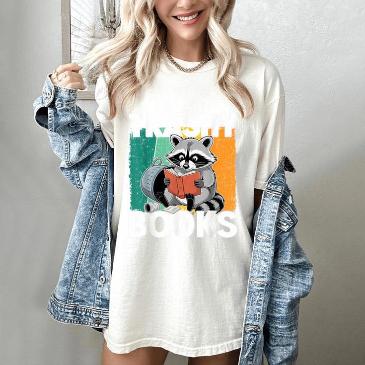 Raccoon Smutty Book Lover Spicy Romance Novels Women's Women's Comfort Colors T-Shirt