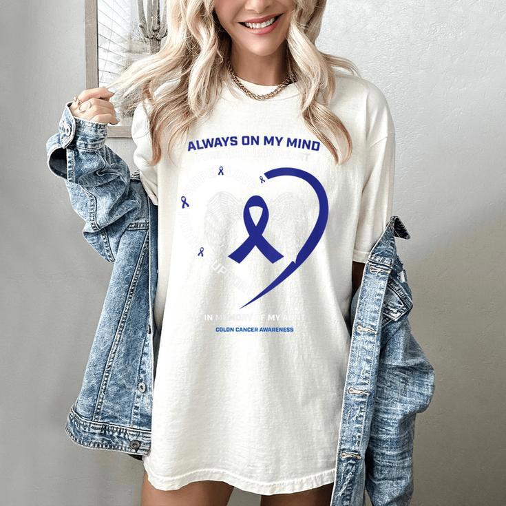 Remembrance Memory Of My Loving Aunt Colon Cancer Awareness Women's Comfort Colors T-Shirt