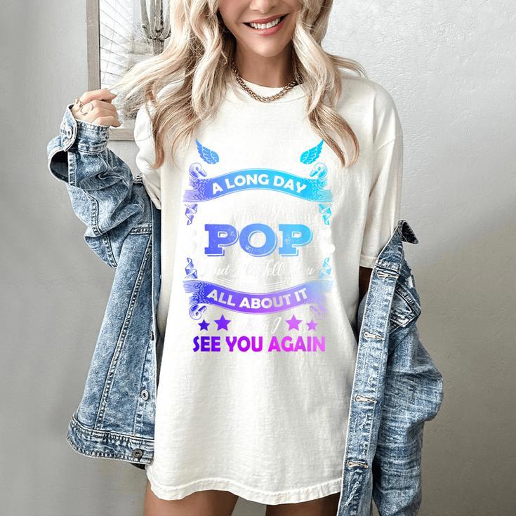 Remembrance Of Pop Memory Of My Grandpa In Heaven Women's Comfort Colors T-Shirt