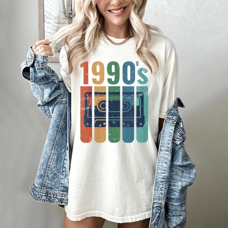 Retro Nineties Style Audio Tape Nostalgia Year 1990 Women's Comfort Colors T-Shirt