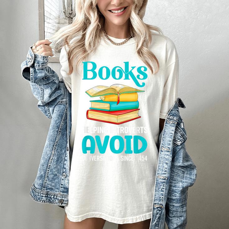 Sarcastic Books Anti Social Introvert Book Conversation Women's Comfort Colors T-Shirt