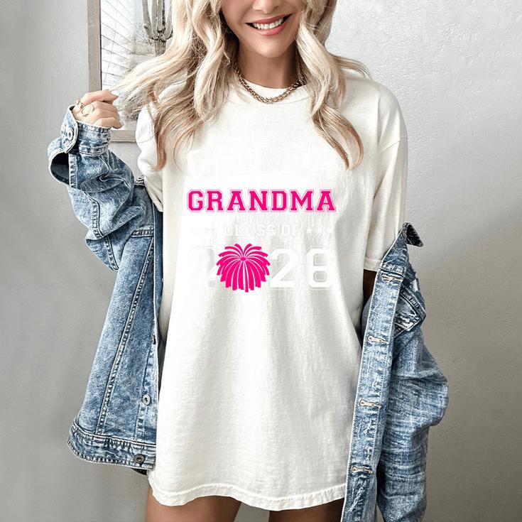 Senior Cheerleader Grandma Cheer Class Of 2026 Graduation Women's Comfort Colors T-Shirt