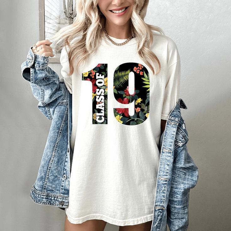Senior Floral Class Of 2019 Shirt Graduation Idea Women's Comfort Colors T-Shirt