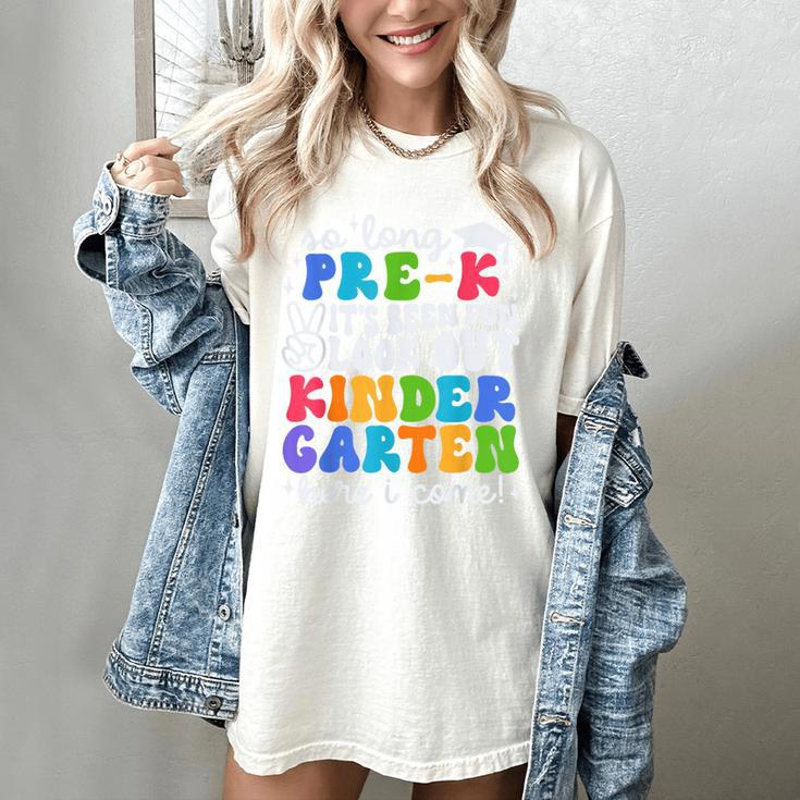 So Long Pre K Graduation Kindergarten Here I Come Kids 2024 Women's Comfort Colors T-Shirt