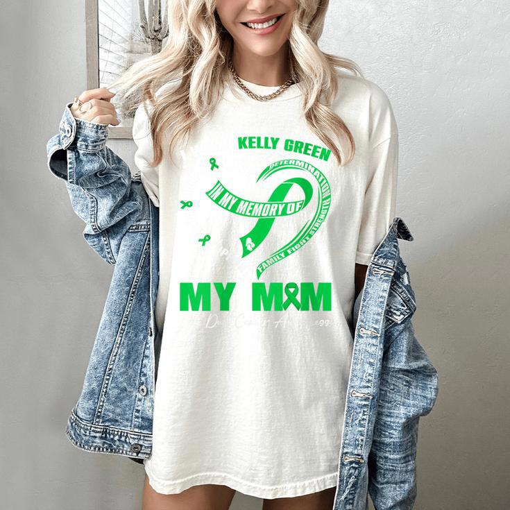 I Wear Kelly Green In My Memory Of My Mom Bile Duct Cancer Women's Comfort Colors T-Shirt
