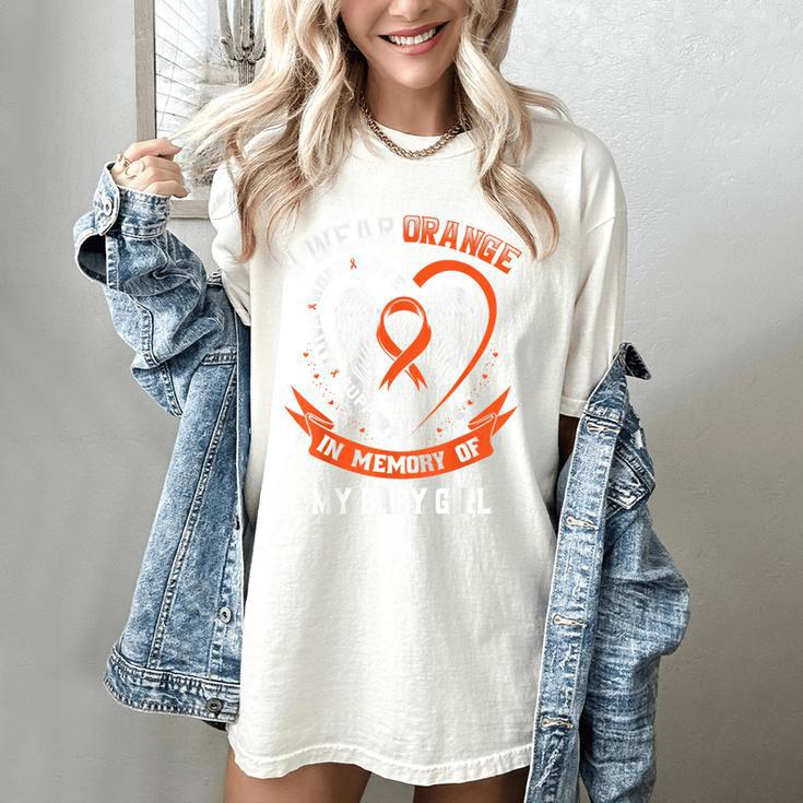 Wear Orange In Memory Of Baby Girl Daughter Leukemia Cancer Women's Comfort Colors T-Shirt
