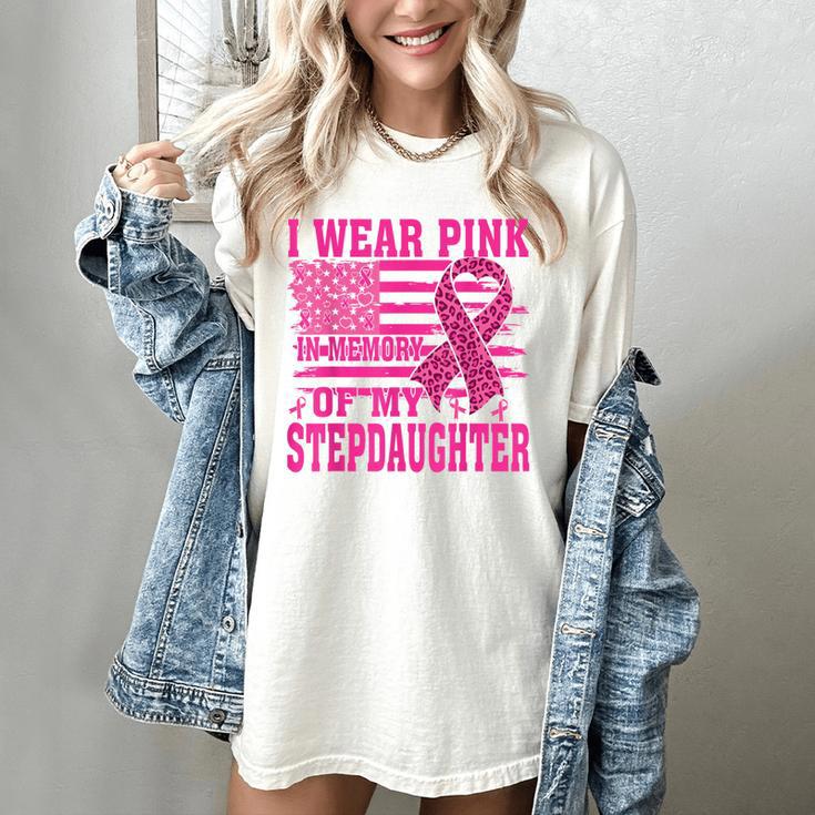 I Wear Pink In Memory Of My Stepdaughter Breast Cancer Women's Comfort Colors T-Shirt