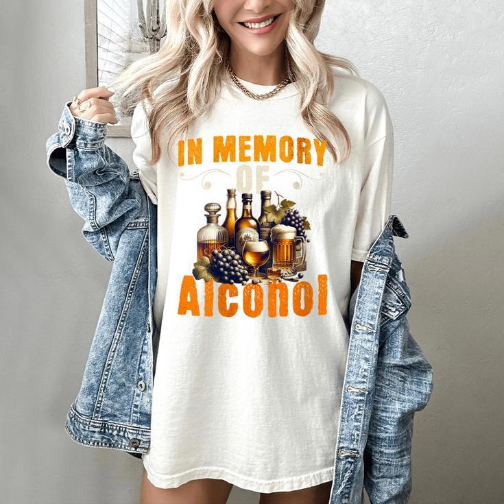 Weight Loss Diet In Memory Of Alcohol Sarcastic Women's Comfort Colors T-Shirt