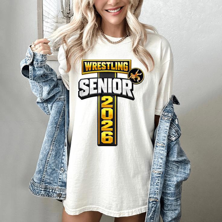 Wrestling Senior Night Senior 2026 Faith Cross Graduation Women's Comfort Colors T-Shirt