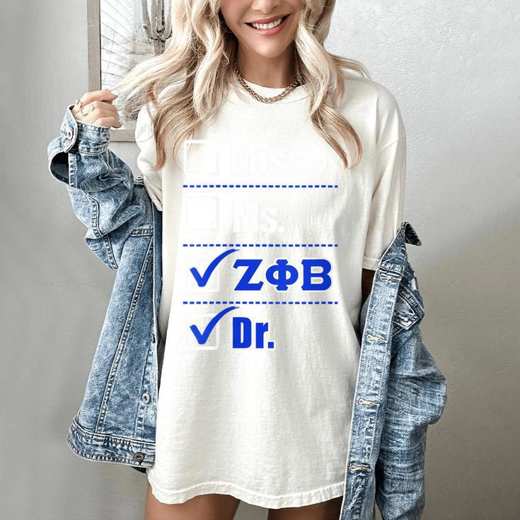 Zeta Phi Beta Doctor Graduation Zeta Phi Beta HBCU Doctor Women's Comfort Colors T-Shirt