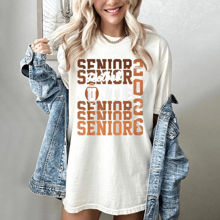 2026 Football Senior Auntie Graduation Matching Family Women's Comfort Colors T-Shirt