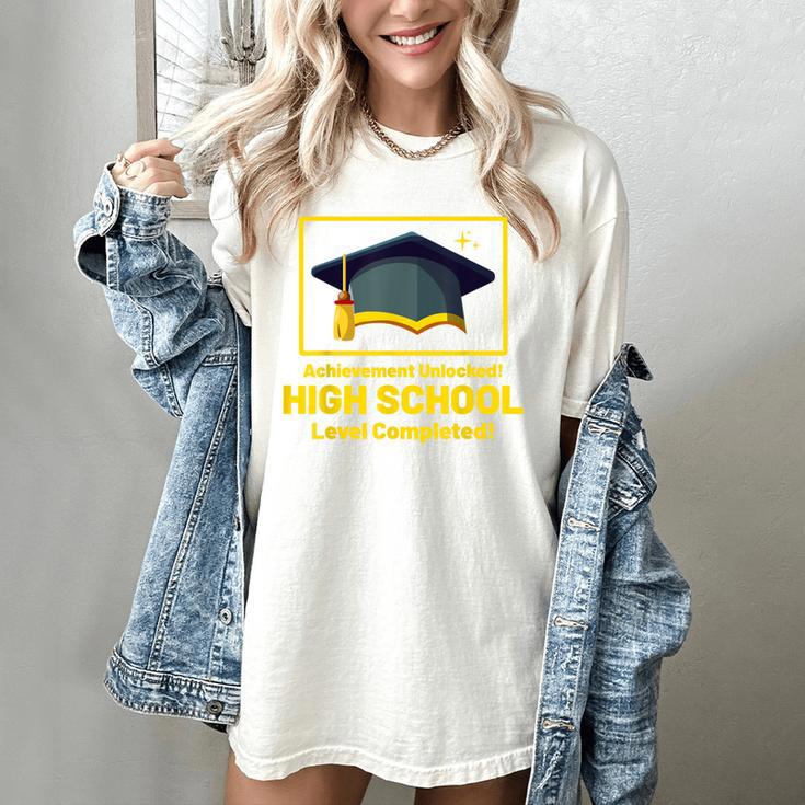 Achievement Unlocked High School Graduation Gamer Women's Comfort Colors T-Shirt